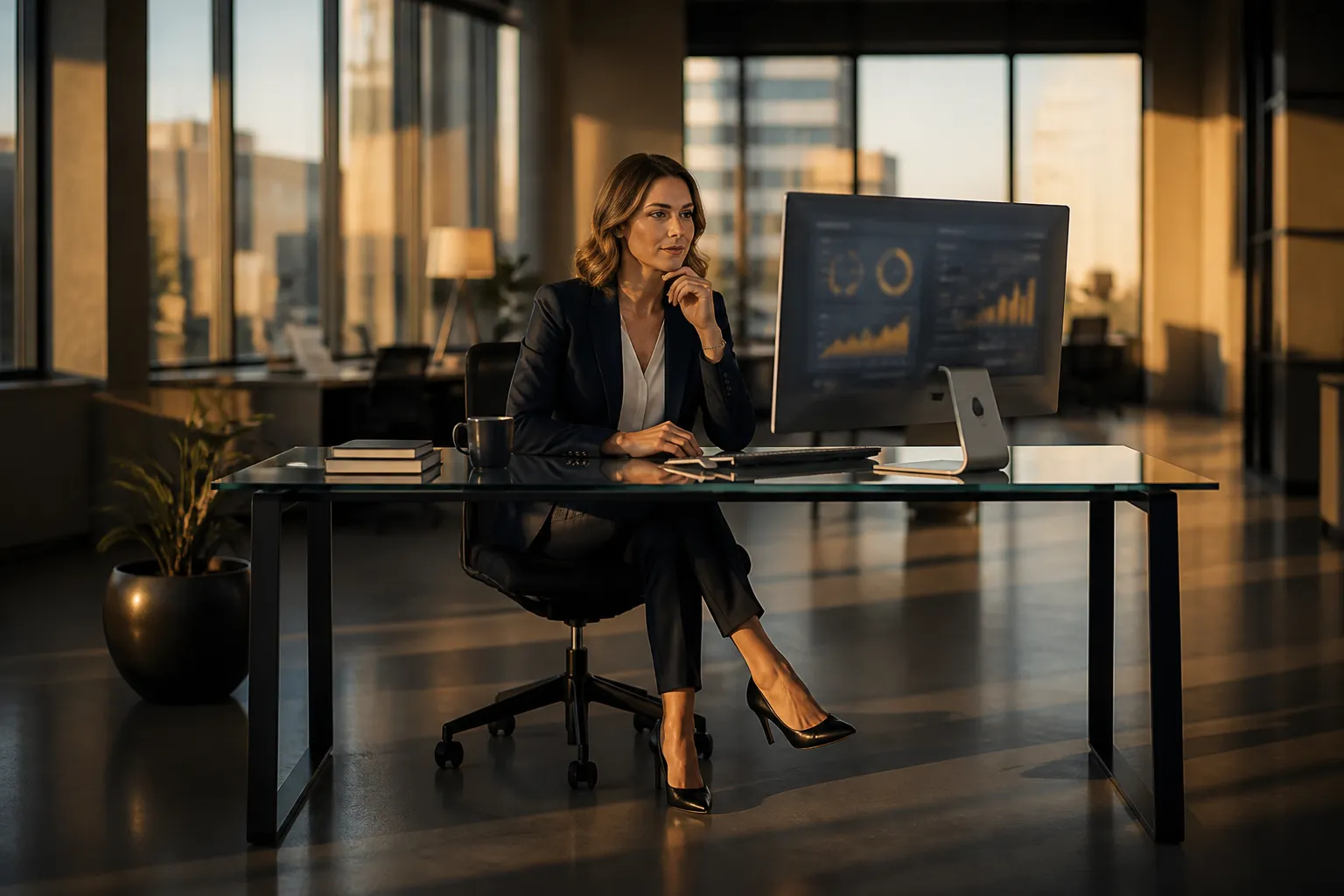 B2B SaaS marketing leader reviewing AI visibility data