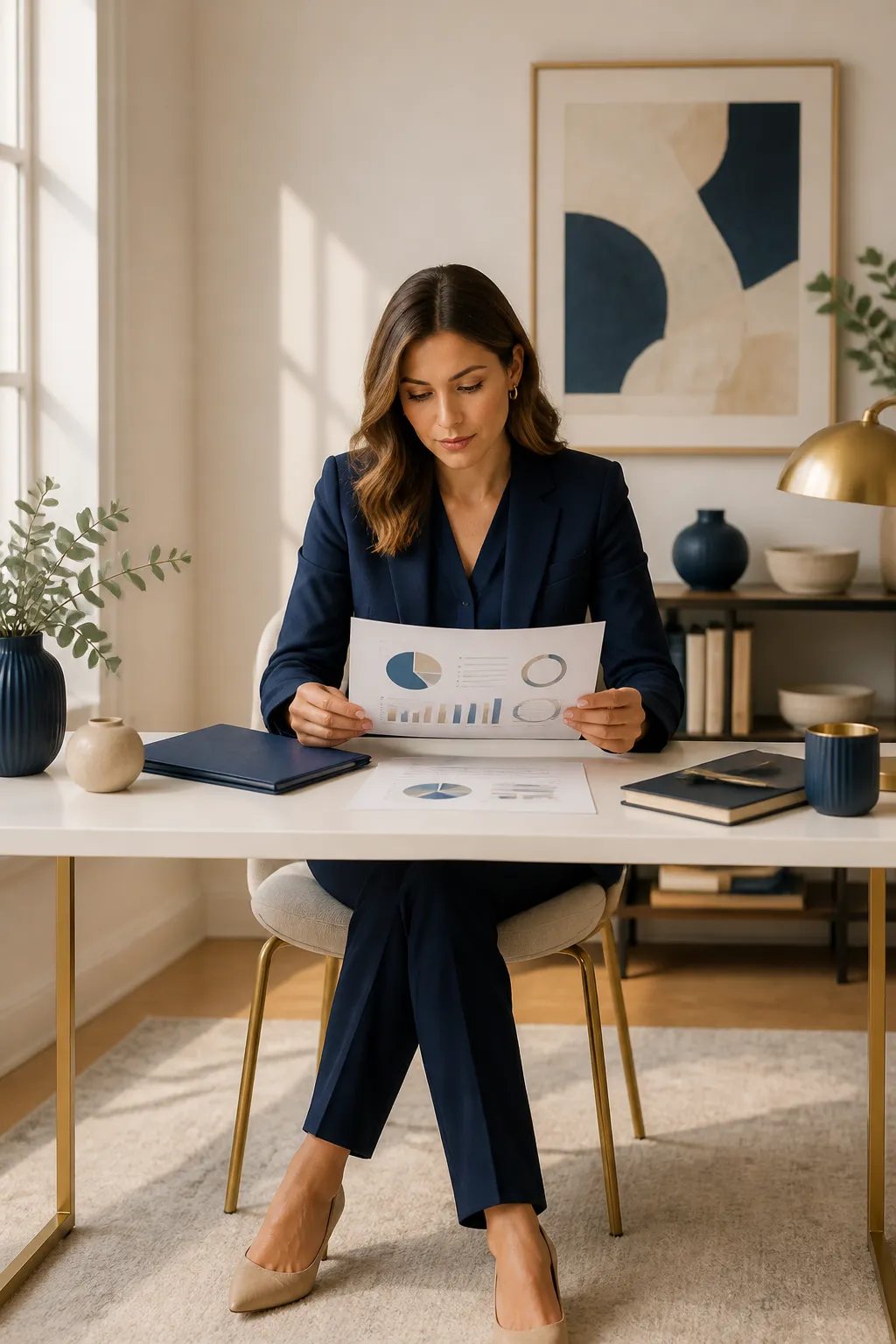 Marketing strategist reviewing AI citation audit documentation